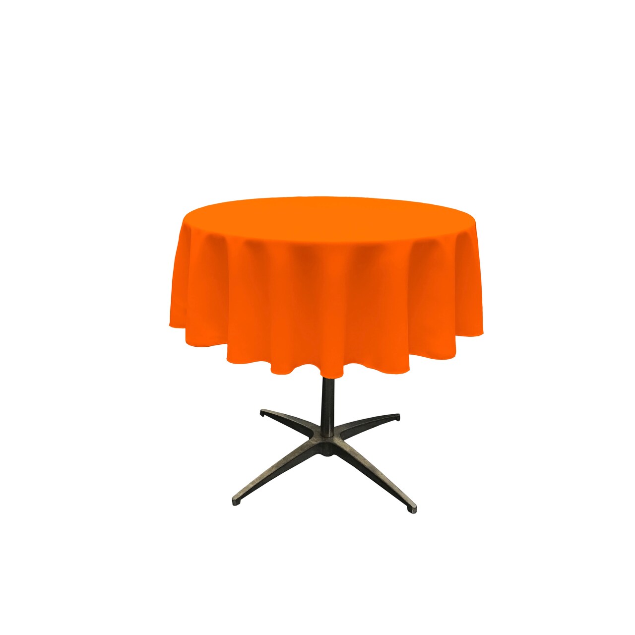 Modern Polyester Poplin Serged Edge Round Tablecloth 51in Overlay